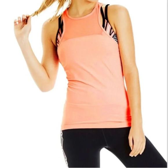 Lorna Jane Kristal Excel Tank top Peach Size small Athletic Activewear Workout - Picture 1 of 11